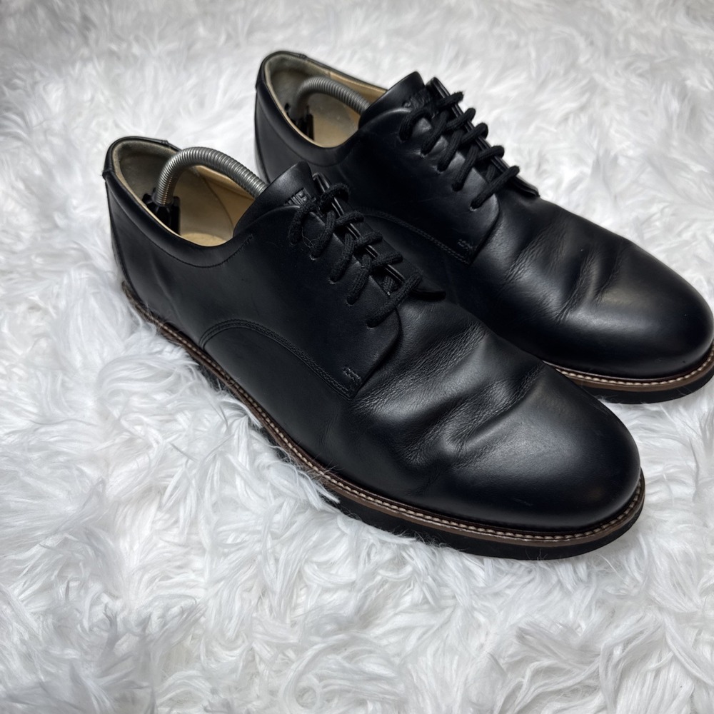 Samuel Hubbard Men Size 12 Black Leather Dress Shoes Formal Oxfords No Insoles
